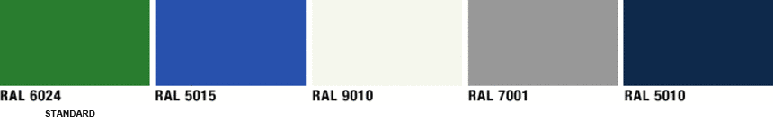 Steelpex RAL colours